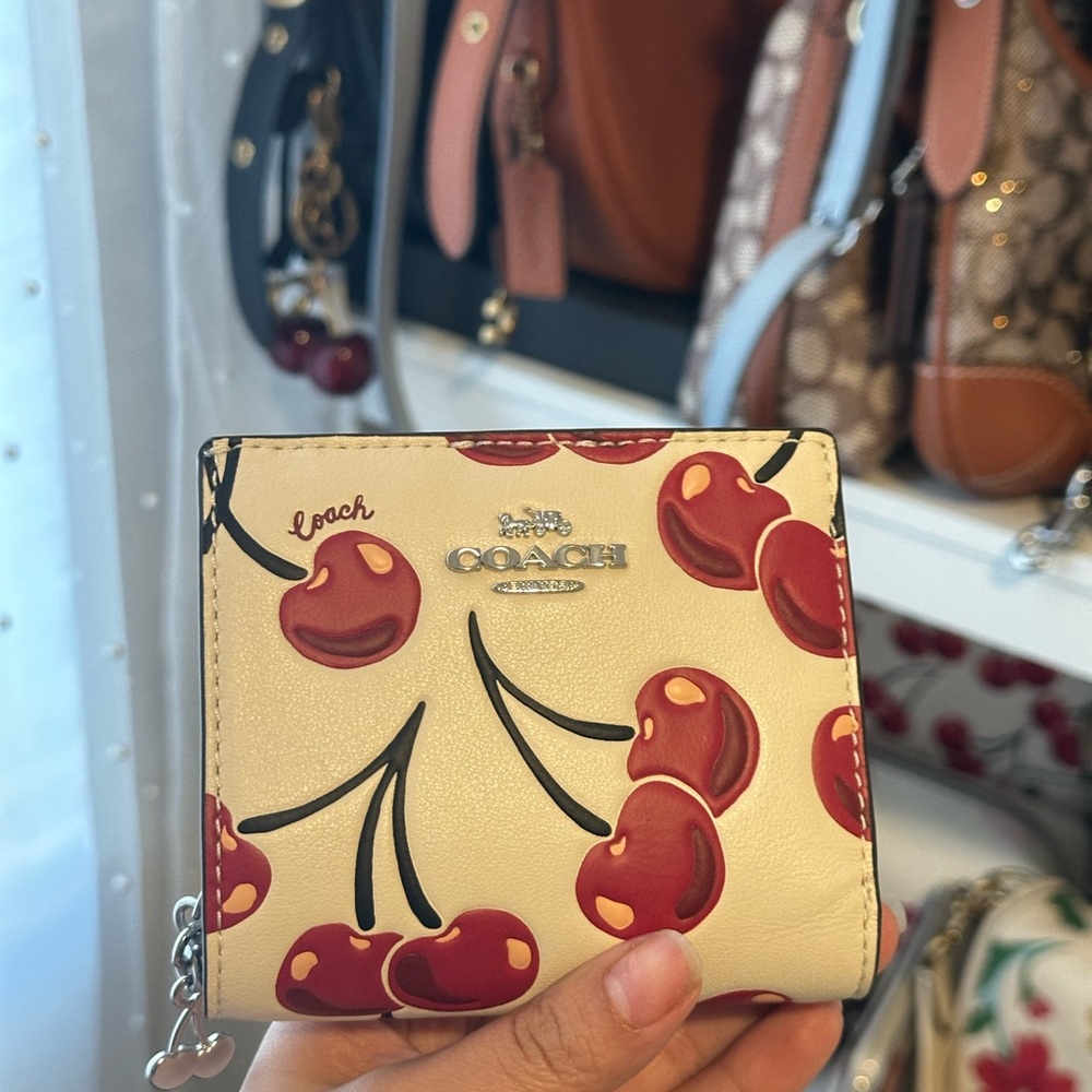 Coach Outlet Cherry Snap Wallet NWT